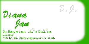 diana jan business card